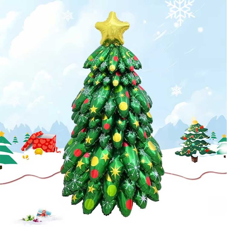 クリスマスツリースタンドアップホイルバルーン