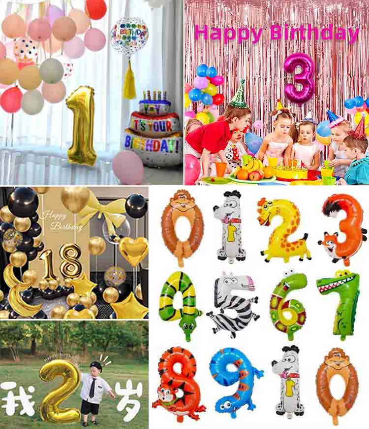 number foil balloon