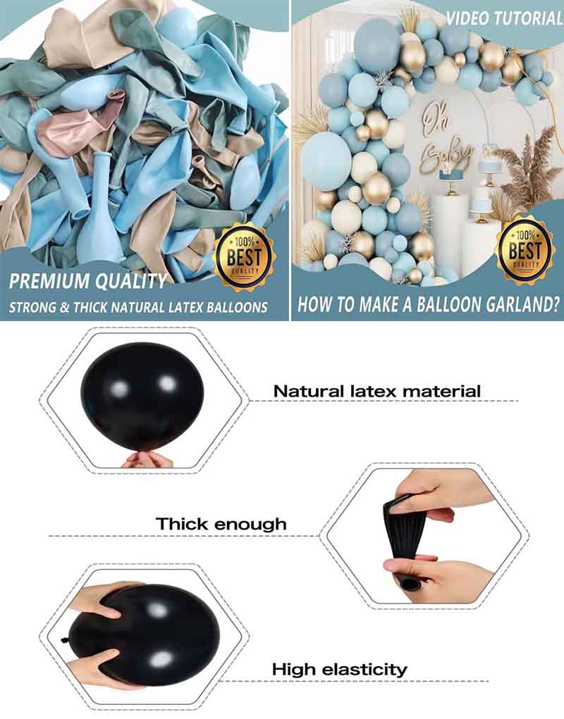 blue balloon garland arch kit