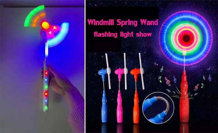 flashing light up windmill
