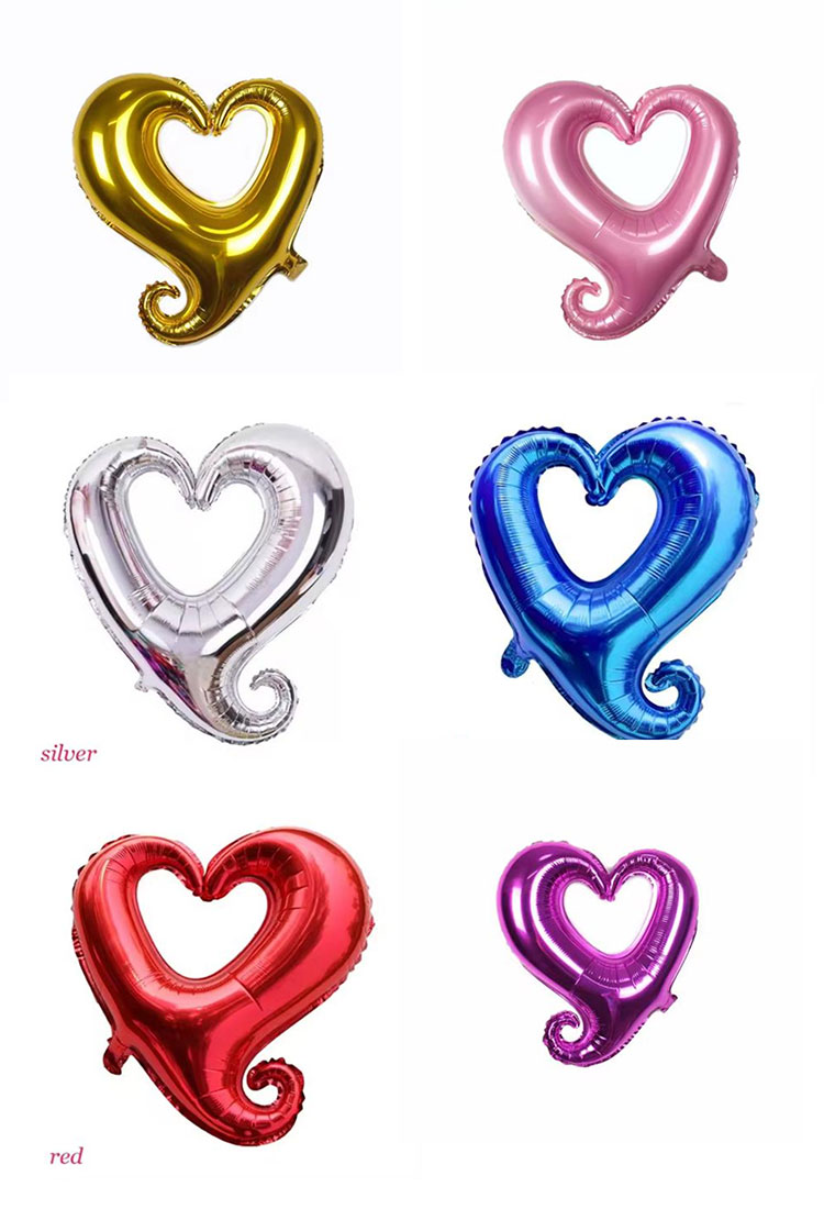 18 Inch Hook Heart Shaped Balloons